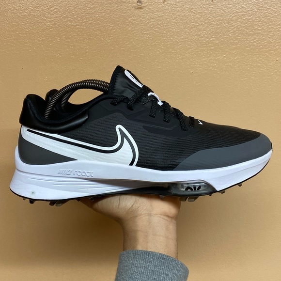 Nike React Air Zoom Infinity Tour NEXT% Spikeless Golf Shoes “Black Gray White” - Picture 1 of 17